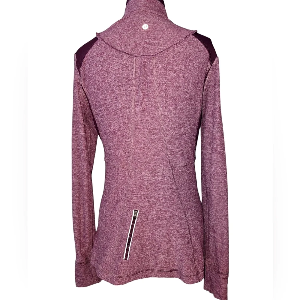 Lululemon Run Your Heart Out Half Zip Pullover Sweatshirt Heathered Plum 8